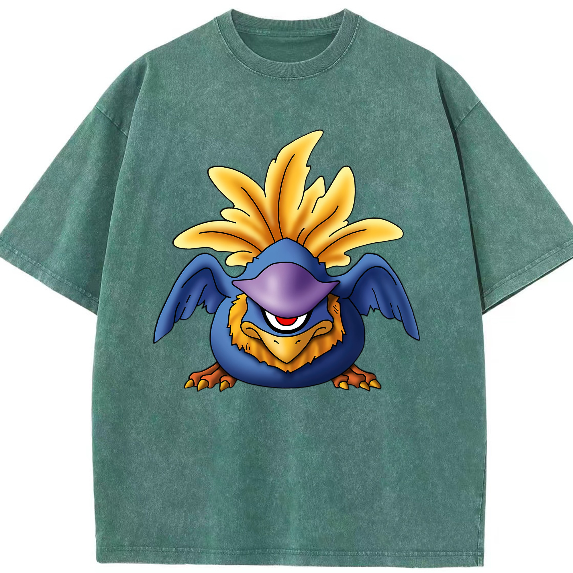 （画像用） ドラゴンクエスト Doragon Kuesuto Dragon Quest 綿100% ヴィンテージ風 半袖Tシャツ（フロントプリント）